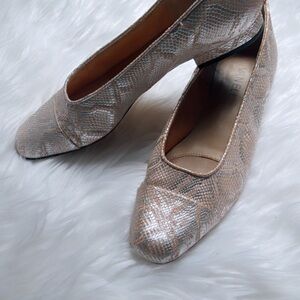 Vaneli snake print leather shoes